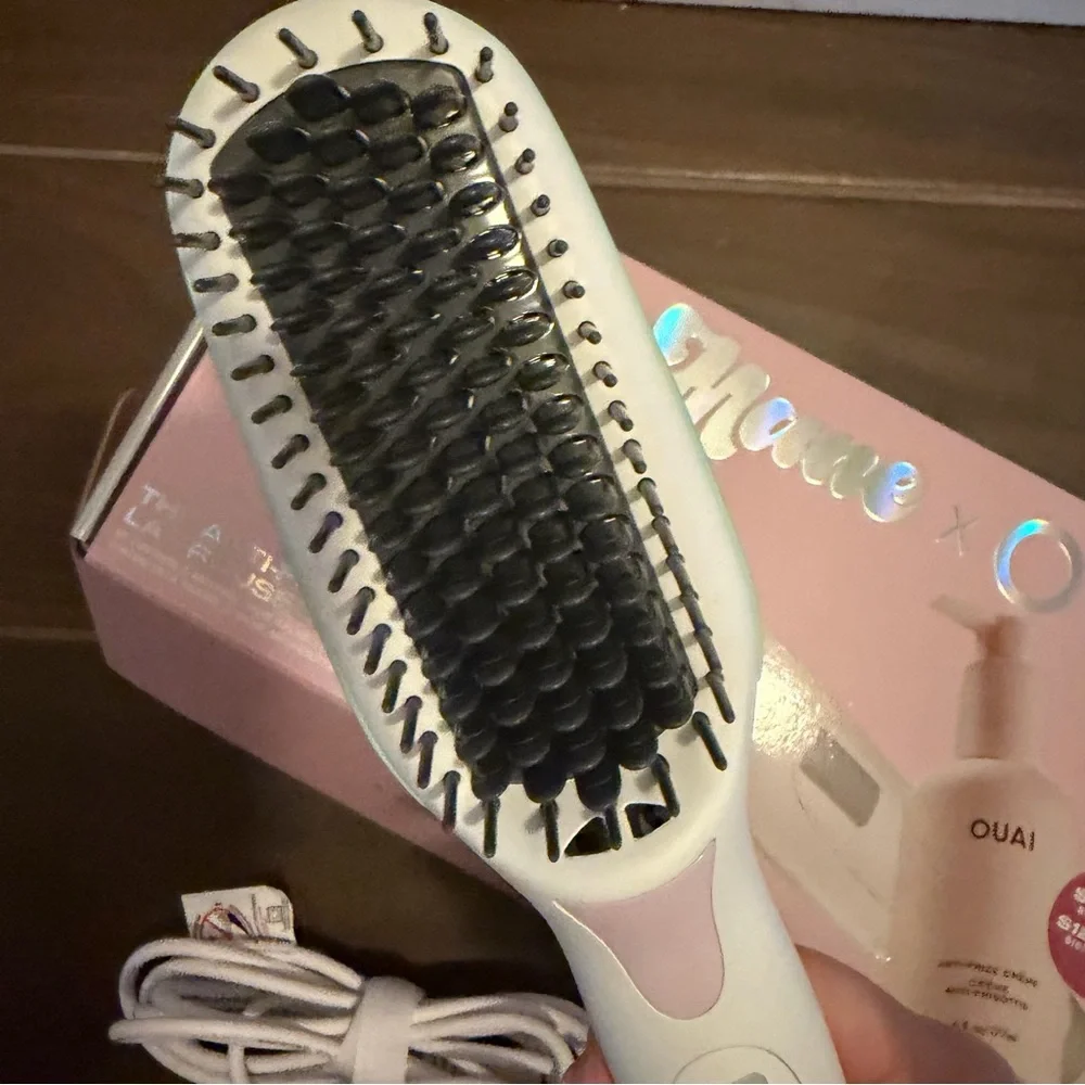 NWT Mane Get Sleek Hot Heated Adjustable Straightening Hair Brush - Picture 9 of 10